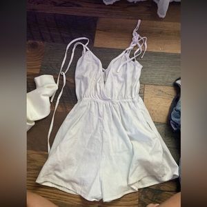 White Zaful romper